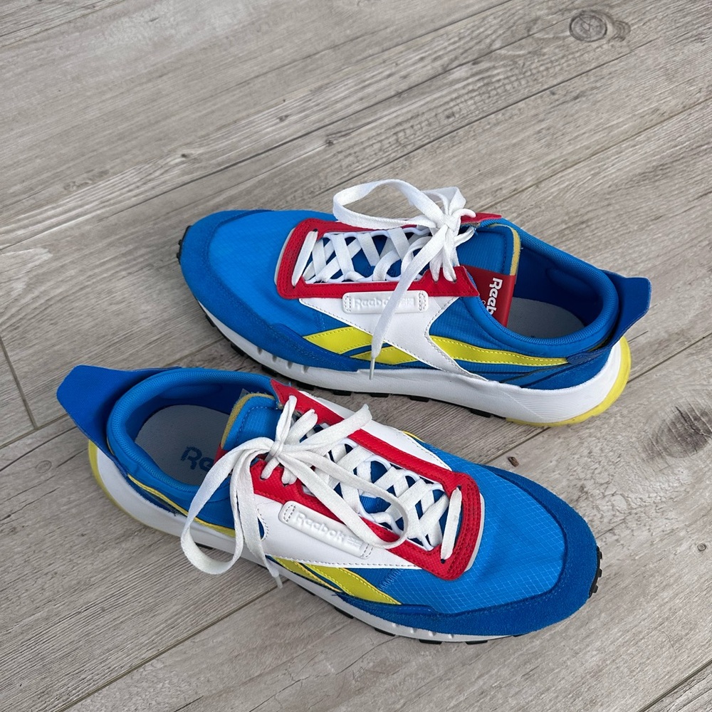 Reebok Blue and Yellow Athletic Sneakers - Picture 2 of 6